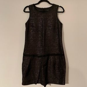 New Club Monaco Nina Holiday Black Glitter Dress 4